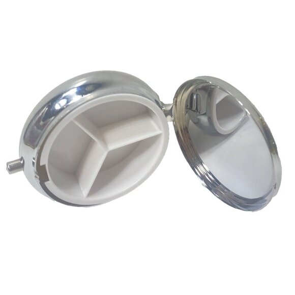 Medicine Pill Holder 3 Compartments Divider Easy Carry In Purse Take Along Small - Picture 7 of 9
